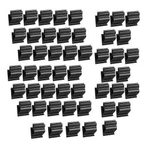 50 Pcs Noir Signe Clip Plateau Alimentaire Porte-Étiquette Buffet En Plastique Étiquette Alimentaire Clip Réutilisable Plateau D'étiquette De Prix - Neuf