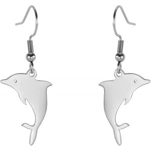 Kal-Collier De Dauphin Bague De Dauphin En Acier Inoxydable Pendentif Dauphin Sautant Pendentif D'amour Dauphin Bijoux D'&eacute;t&eacute; Boho Pour Les Femmes Et Les Hommes - Neuf