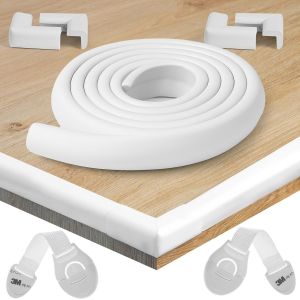 Kalanka-Protection D'angles Et Rebords Pour B&eacute;b&eacute;s. Couverture Totale De 2,4 M Avec Prot&egrave;ge-Angles Et 4 Prot&egrave;ge Coin. Technologie Active Foam + 2 Bloque-Tiroirs. S&eacute;curit&eacute; Enfants - Neuf