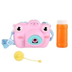 Machine A Bulles Automatique En Forme De Camera De Dessin Anime, Jouet Pour Enfants (Rose) - Neuf