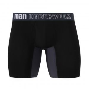 Caleçons Pour Hommes Boxer Taille Moyenne Boxeurs En Fiber De Bambou Grande Taille 5xl 6xl 7xl Entrejambe Ouvert Long Boxer Coton Hommes Sous-Vêtements -Noir Gris-Xxl - Neuf