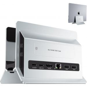 Station d'accueil Verticale Hub, Macbook Docking Station USB C avec boîtier M.2 NVMe(SSD Non Inclus), 4K et 60 Hz, 2 * USB C 10Gbps, SD/TF, Dock USB C Compatible avec MacBook Pro/Air, Laptop - Neuf