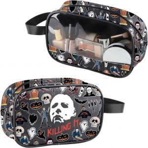 Michael Trousse De Maquillage Transparente En Cuir Pu Avec Poign&eacute;e Pour Amateurs De Films D'Horreur, Killing It Pu, Non - Neuf