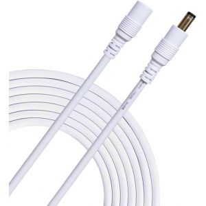 DC Extension Cable DC Connection Cable DC Power Connector Cable 5.5mm x 2.5mm DC Splitter Male to Demel Connector for Power Supply-2 Metres White - Neuf