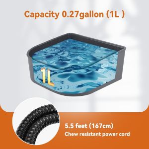 KALANKA-NAMSAN Bouteille d'eau antigel en hiver pour cages et cages suspendues - Gamelle d'eau chauffante &agrave; suspendre - Abreuvoir chauffant pour animaux - Gris - Neuf