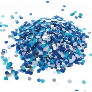 Lot de 6000 confettis ronds, 1 cm, grande table multicolore pour la rentr&iquest;&iquest;e scolaire, mariage, anniversaire, Saint - Valentin, f&iquest;&ordm;te pr&iquest;&iquest;natale, Nouvel An (bleu) - Neuf