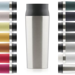 ERYI-- Mug Isotherme Etanche - Tasse Isotherme 500 Ml - Des Heures D'Isolation Pour Boissons Chaudes Et Froides - Avec Fermeture Quick Press Pratique - Argent - Neuf