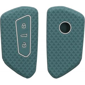 ERYI-Accessoire Clé De Voiture Compatible Avec Vw Golf 8 3-Bouton - Coque En Silicone Souple Pour Clef De Voiture Arctic Night - Neuf