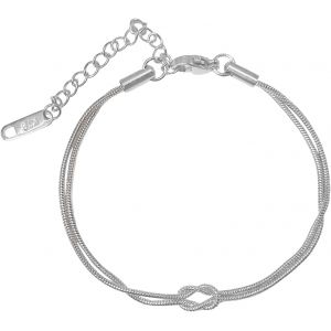 Kalsw-18k Plaqué Or Réel N?ud D'amour Bracelet Délicat Serpent Chaîne Infinity Bracelet Réglable Bijoux En Or Cadeaux Pour Femmes - Neuf