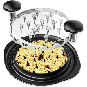 Nouvelhorizonstore-Broyeur De Poulet, Poign&eacute;e Ergonomique, Sans Bpa, Grand Hachoir Manuel,Mixeur Manuel Avec Poign&eacute;es Et Base Antid&eacute;rapante,Hachoir &Agrave; Viande Manuel Pour Poulet, Porc, Boeuf - Neuf