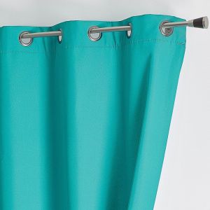 Rideau Isolant Thermique &Eacute;pais Et Ouatin&eacute; Polyester Bleu Azur 140x260 - Neuf