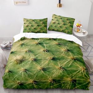 Polyester Coton Parure De Lit Anti-Allergique Housse De Couette Personnes Cactus Housse De Couette X Cm Avec Deux Taies D'oreiller Xcm - Neuf