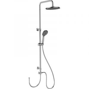 Colonne De Douche Pluie Waters&eacute;ving Wenko, 3 Jets, Pommeau Douche Ciel Pluie 22,5cm, Douchette 11cm, Flexible 1,5m,raccordement Robinetterie, Hauteur R&eacute;glable 75-120cm,chrom&eacute; - Neuf