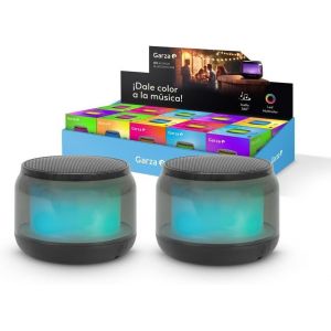 KALANKA-- Pack 2 Haut-Parleur Portable Sans Fil Bluetooth 5.1/ Micro SD avec 15 Modes d'Éclairage LED Multicolores, Son 360º et Mains Libres - Neuf