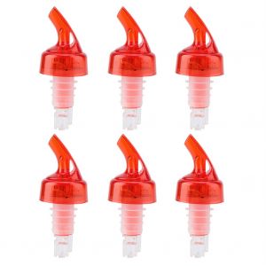 Hjlian Lot De 6 Distributeurs De Vin De 30 Ml Avec Bouchon Verseur Leger Pour Boissons Alcoolisees, Pour Bar, Maison, Fete, Rouge - Neuf
