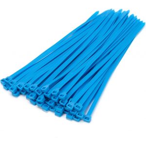 100 pièces Colliers de Serrage professionnelles,Bleu-200mm x 7.6mm,Autobloquant,Attache Câble Résistant aux UV,Idéale pour l'intérieur et l'extérieur - Neuf