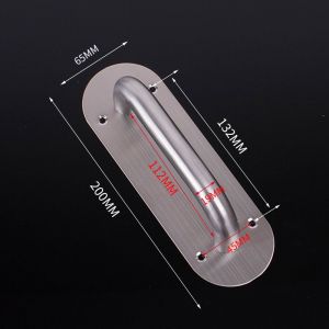 Poignée de porte de grange robuste en acier inoxydable pour porte coupe-feu commerciale avec vis de montage (petit modèle rond) - Neuf