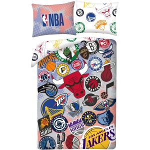 Sjzg-Parure De Lit - Housse De Couette Basket 140x200 Cm + Taie D'oreiller - Basketball - Neuf