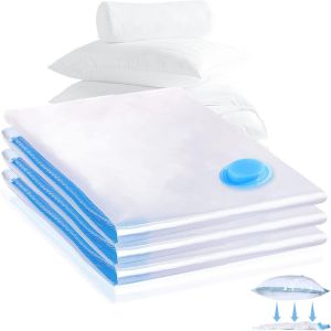 KALANKA-Sac Rangement Sous Vide Aspirateur, Lot de 3 (60 x 80cm) Réutilisable Housse Rangement pour Rangement Vetement,Literie, Serviette, Couette - Neuf