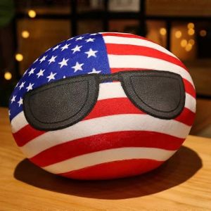 Peluche amusante de 10/30/50 cm, boule de Pologne, boule de campagne, pendentif, poupee, URSS, USA, FRANCE, RUSSIE, JAPON, ALLEMAGNE, ITALIE - Neuf