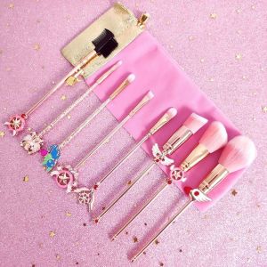 8 Baguettes Magiques Mignon De Bande Dessinée Portable Brosse De Maquillage De Beauté De Brosse De Maquillage Outil De Beauté Brosse - Neuf
