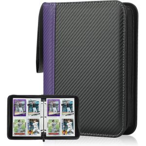Mdy-Album De Cartes À Collectionner Pour 440 Cartes, Album De Collection Avec 4 Compartiments 55 Pages Pour Organiseur De Cartes, Reliure En Polyuréthane, Pour Cartes De Sport, Mtg, Tcg, Cartes - Neuf