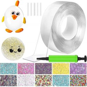 Mise à niveau du kit de bulles de nano ruban,bulle en plastique de ruban adhésif double face,ruban élastique Nouveau-0,01 cm * 0,5 cm * 200 cm - Neuf