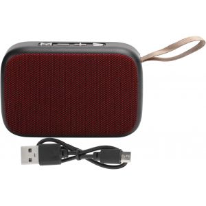 KAL-Mini Haut-Parleurs Bluetooth, Mini Son Usb Portable Stéréo Sans Fil Avec Radio Fm, Caisson De Basses Pour Douche, Chambre, Vélo, Voiture(Red) - Neuf