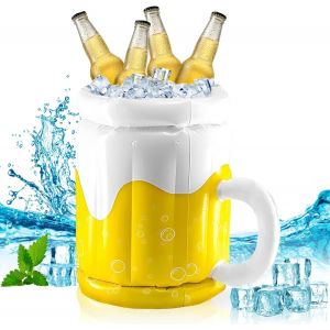Cap-Chope À Bière Gonflable, Gonflable Bière Seau, Seau A Glacon, Refroidisseur Boissons, Refroidisseur De Champagne, Pour Piscine, Barbecue, Pique Nique, Oktoberfest - Neuf