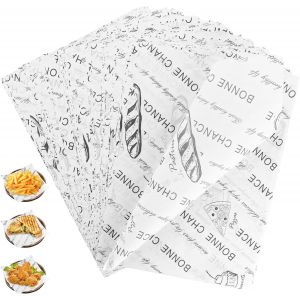 Letnerny-500 Feuilles Papier Sulfurisé Pour Aliments, 26 X 36cm Anti Graisse Papier Cuisson, Papier À Fromage, Papier Sulfurisé Deli Pour Hamburgers, Sandwichs, Viandes, Imperméable Et À L'huile - Neuf