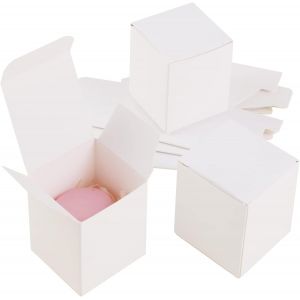 Max Boîtes cadeaux blanches avec couvercles - Petites boîtes cadeaux en carton pour mariage, anniversaire, fête de Noël SC555 - Neuf