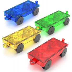 Lot De 4 Blocs De Construction Magn&eacute;tiques Pour Enfants &Agrave; Partir De 3 Ans,Blocs De Construction Magn&eacute;tiques Montessori Pour Enfants De 3,4,5,6,7,8 Ans,Gar&ccedil;ons Et Filles De 3,4,5,6,7,8 Ans - Neuf