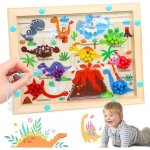 Montessori Wooden Toy for Ages 3+ Maze for 3 4 5 6 7 Year Old Boys Girls Magnetic Color and Number Maze Fine Motor Skills Toys for Toddlers - Neuf
