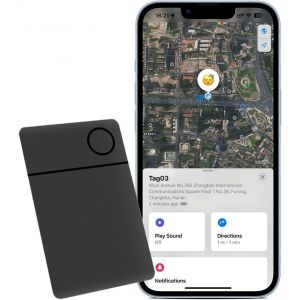 NouvelHorizonstore-SmartCard Smart Air Traceur Tag Rechargeable, Carte Localisateur Bluetooth NO Abonnement, Compatible iOS Apple Find My Localisateur d&iexcl;&macr;Objets pour Portefeuilles, Valises, Sacs &iquest;&iquest; Dos - Neuf