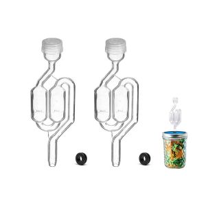 Kit De Sas &Agrave; Double Bulle Avec Joints En Silicone Pour La Fermentation De La Bi&egrave;re, Du Vin Et Du Kombucha - Neuf