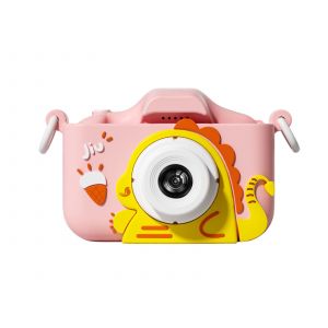 Appareil photo selfie dinosaure avec carte SD 64 Go - Rose et bleu - Neuf