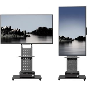 VornixorSarlshop-Support TV sur Pied avec roulettes: Pied TV Universel pour &Eacute;cran 32-65 Pouces Meuble T&eacute;l&eacute;vision Rotatif Charge Max 50KG R&eacute;glable en Hauteur 130-160cm VESA Max 600x400mm pour Salon Ch - Neuf