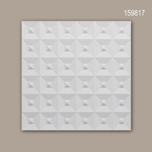 3d panneau mural Profhome 159817 Lambris mural Panneau acoustique style Art déco blanc 0,25 m2 - Neuf