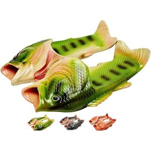 Créatrice Vert De La Forme Du Poisson Chaussures De Plage, Unisexe Eva Douche, De Chaussons, De La Non-Dérapant Résistant À L'usure Sandales De L'été, Animal Modèle, La Taille 44-45 - Neuf