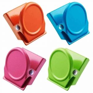 4pcs clip métallique magnétique,pinces magnétiques,aimants de réfrigérateur,whitebo - Neuf