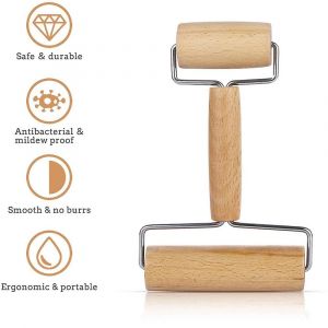 Rouleau À Pâtisserie En Bois, Rouleau À Pâte, Rouleau À Pizza, Rouleau À Biscuits, Pâtisserie - Neuf