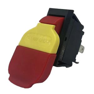 125/250V 4 broches Interrupteur à bouton-poussoir électromagnétique Interrupteur à clé d'arrêt Commutateurs bipolaires unidirectionnels HY18 - Neuf