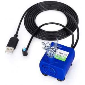 Pompe &Agrave; Eau Pour Chat, Fontaine &Agrave; Boire, Distributeur Automatique Pompe De Fontaine D'eau Pour Animaux Compagnie, Remplacement De Fontaine Submersible Ultra Silencieux Avec Lumi&egrave;res Led - Neuf