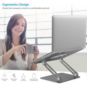 Support Pour Ordinateur Oortable, Support De Refroidissement &Agrave; Sable Multi-Angle, Compatible Avec Macbook Pro/Air Et Ordinateurs Portables (10-17 Pouces)(Gris) - Neuf