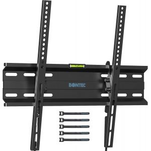 Support TV Mural Fixe Inclinable Ultra Mince pour écrans 23 à 60 Pouces Plats & incurvés LCD LED OLED 3D Plasma, Capacité Max de 45 kg, VESA 400x400 mm.[S22] - Neuf