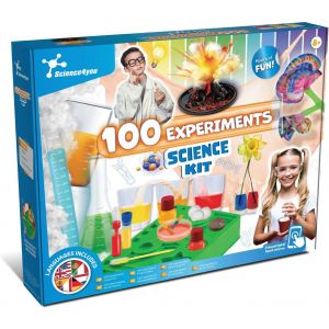 ERYI-100 Expériences Scientifiques Pour Enfants - Kit Scientifique Éducatif, Apprendre La Physique & Chimie, Jouets Éducatifs Avec Expériences, Cadeaux Pour Garçons & Filles 8 9 10 11+ Ans - Neuf