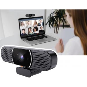 lbgwp60-Owlbar Mini, Caméra De Visioconférence, Webcam 2K Avec Haut-Parleur Et Microphone Tout-En-Un Pour Salle De Réunion Ou Bureau De Télétravail, Compatible Zoom/Ms Teams Ou Streaming Obs - Neuf