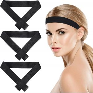 Lot De 3 Bandes Élastiques Pour Perruque Bandes De Dentelle Pour Fondre Les Bords Foulard Tendance Bandeau Teinté Sur Le Devant Pour Femme - Neuf