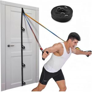 Sangle D'ancrage Porte Pour Exercices Bandes Résistance,Ancre De Porte Bande Résistance Portable Pour Entraînement,Fixation Multi-Points D'ancrage Pour Fitness Maison,Facile À Installer - Neuf