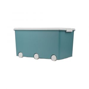 Coffre de rangement enfant THERMOBABY PLAYBOX Maxi 42L Vert azur avec roulettes - Neuf